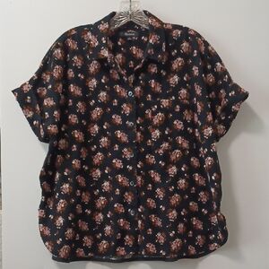 Madewell Corduroy Short Sleeve Button Up Shirt